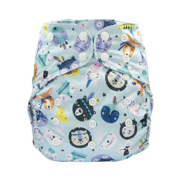 Blümchen Eco-Shell 2in1 Überhose One Size (5 bis 16kg) Überhosen Blümchen Druckknöpfe Animal Spirit