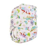 Blümchen Eco-Shell 2in1 Überhose One Size (5 bis 16kg) Überhosen Blümchen Druckknöpfe Chamäleon