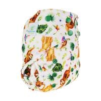 Blümchen Eco-Shell 2in1 Überhose One Size (5 bis 16kg) Überhosen Blümchen Druckknöpfe Faultier