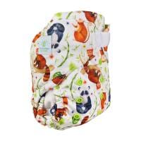 Blümchen Eco-Shell 2in1 Überhose One Size (5 bis 16kg) Überhosen Blümchen Druckknöpfe Panda