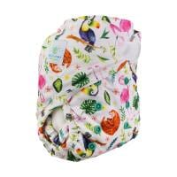 Blümchen Eco-Shell 2in1 Überhose One Size (5 bis 16kg) Überhosen Blümchen Kletter Flamingo
