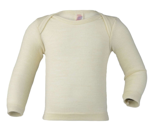Engel Natur Schurwolle Baby Schlupfhemd Feinripp Langarm Shirt Engel Natur