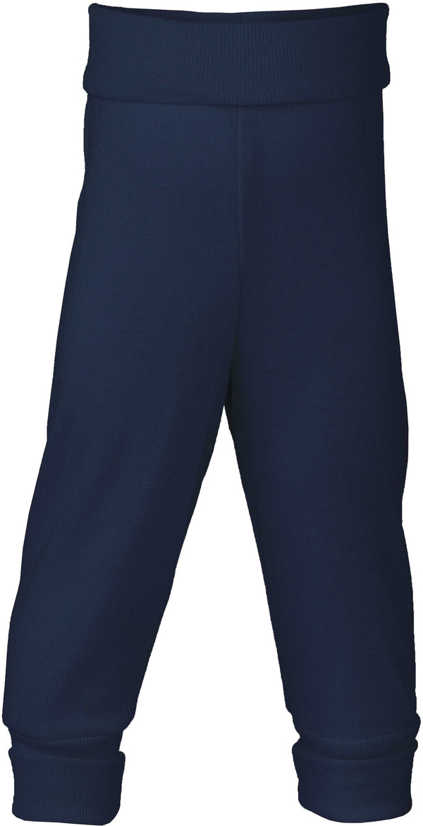 Engel Natur Wolle-Seide Feinripp Babyhose mit Nabelbund (versch. Farben) Hose Engel Natur 62/68 Marine