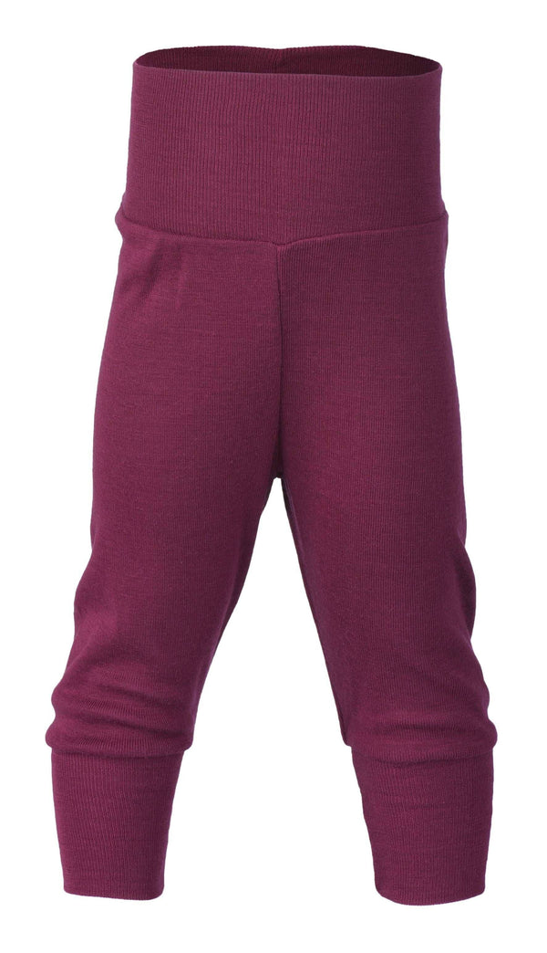 Engel Natur Wolle-Seide Feinripp Babyhose mit Nabelbund (versch. Farben) Hose Engel Natur 62/68 Orchidee