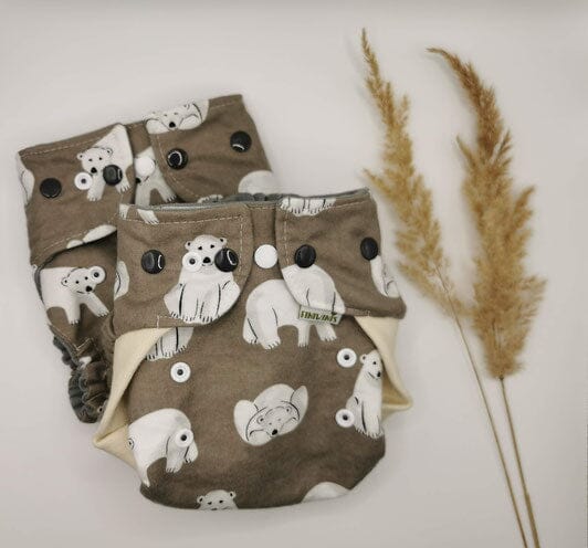 Finiwinis Wollüberhose Finiwinis Flanellbär grau Komfortbündchen