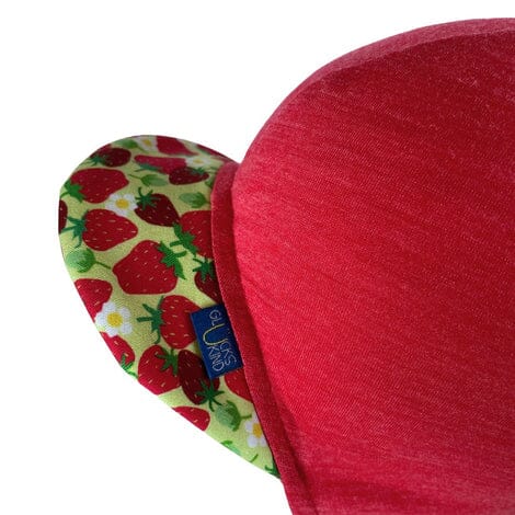 Glückskind Sommerkappe Merinowolle/ Seide Glückskind M Himbeere mit Erdbeeren