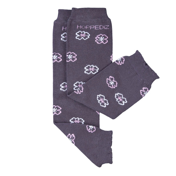 Hoppediz bio Babystulpen Hoppediz grau/weiss/rosa Blumen