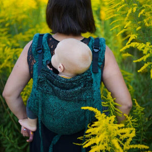 Lennybuckle Onbuhimo "Wild Wine Ivy" 51% Baumwolle, 49% Seide 280g/m² Onbuhimo Lennylamb