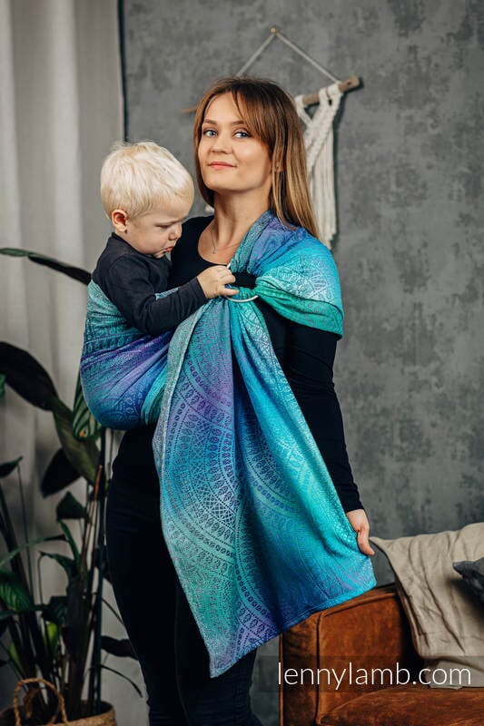 Lennylamb Ring Sling Peacock's Tail Fantasy 100% Baumwolle Ring Sling Lennylamb