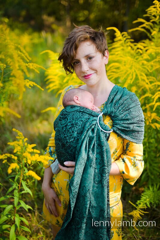Lennylamb Ring Sling "Wild Wine-Ivy" 51% Baumwolle, 49% Seide 280g/m² Ring Sling Lennylamb