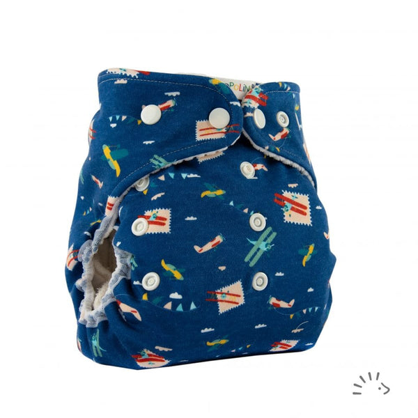 Popolini Snap2Fit Überhose Überhosen Popolini Blue Planes