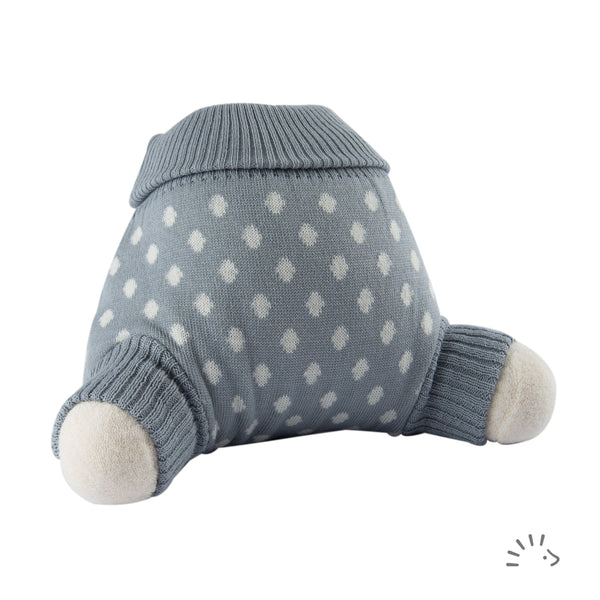 Popolini WoolPant Wollschlupfhose Überhosen Popolini 74/80 Light Grey-Dots Ecru