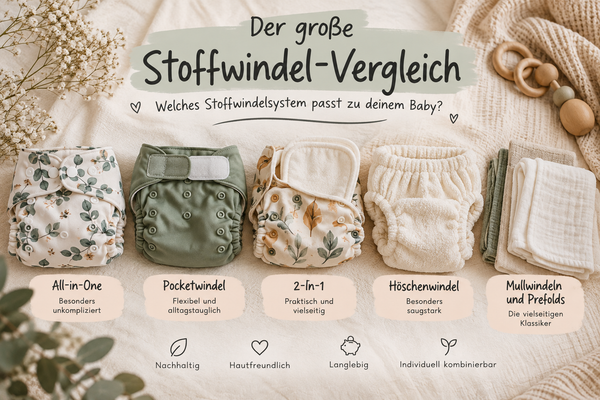 Der große Stoffwindel-Vergleich: Welches Stoffwindelsystem passt zu deinem Baby?