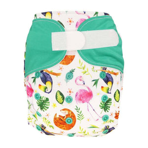 Blümchen Pocketwindel One Size Pocketwindel Blümchen Flamingo - Wildlife Edition Druckknöpfe