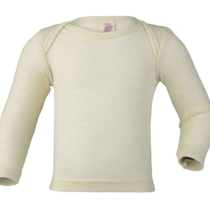 Engel Natur Schurwolle Baby Schlupfhemd Feinripp Langarm Shirt Engel Natur 