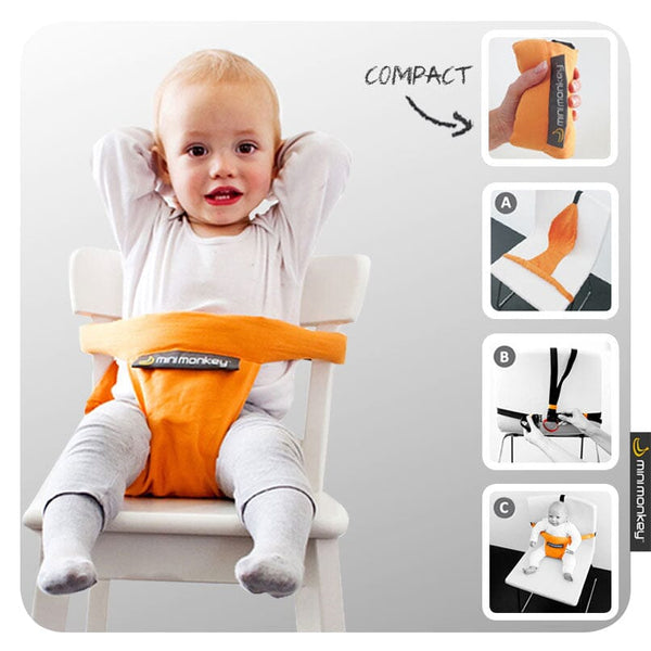 Minimonkey Mini Chair - verwandelt jeden Sitz in einen Babystuhl Hochstuhl Minimonkey 