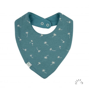 Popolini Bandana Sabber-Lätzchen wendbar Lätzchen Popolini Interlock - wasserabweisend Vintage Blue Dandelion 