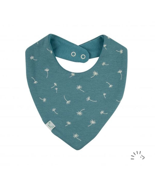 Popolini Bandana Sabber-Lätzchen wendbar Lätzchen Popolini Interlock - wasserabweisend Vintage Blue Dandelion 