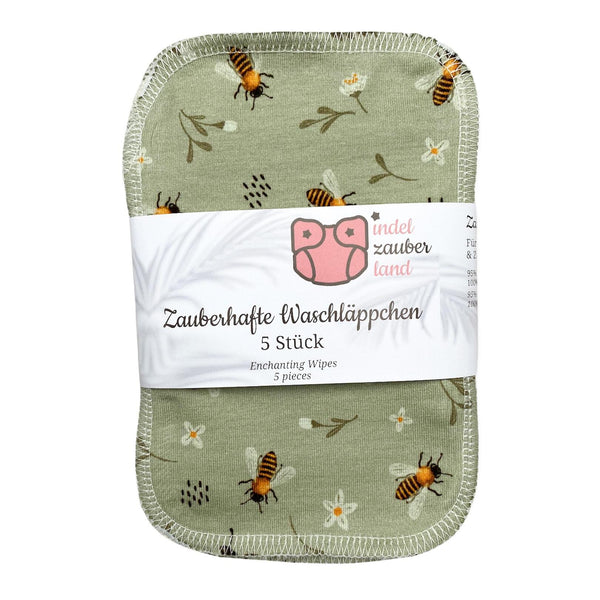 Windelzauberland Reinigungstücher "Zauberhafte Waschläppchen" 5er Pack Reinigungstücher Windelzauberland Honey Bees 