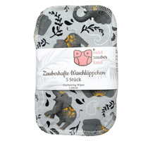 Windelzauberland Reinigungstücher "Zauberhafte Waschläppchen" 5er Pack Reinigungstücher Windelzauberland Spirit of Elephants 