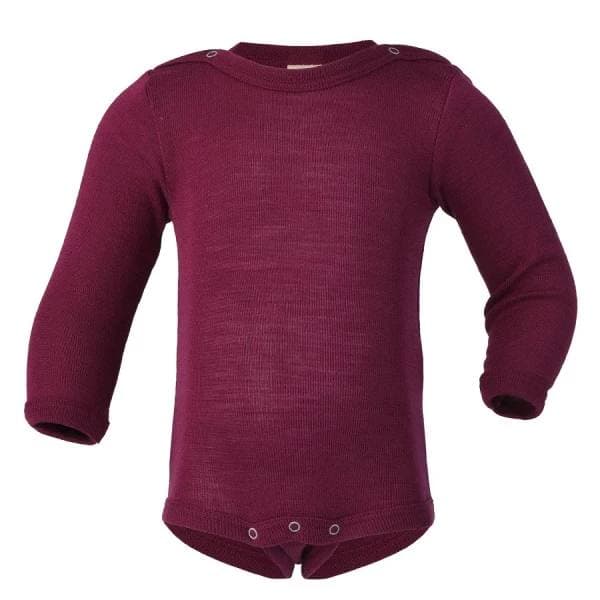Engel Natur long-sleeved body made of wool/silk with press studs 